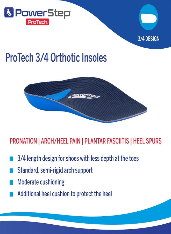 باور ستيب نعال تقويمية PowerStep ProTech Control 3/4 - نعال طبية لعلاج فرط الكب، والتهاب اللفافة الأخمصية، وآلام قوس القدم - توسيد متوسط - كعب من إسفنج فاخر - صنع في الولايات المتحدة الأمريكية (مقاس رجالي 7-8.5، نسائي 9-10.5) - Image 2